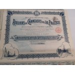 1880-1932. ZBIÓR 4 dokumentów, akcji i pocztówek marynistycznych.