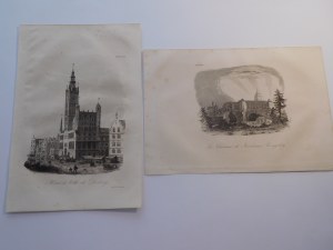 1836-37. CHODŹKO Leonard, Hotel de Ville de Dantzig. CHODŹKO Leonard, Le Chateau de Krolewiec (Konigsberg).