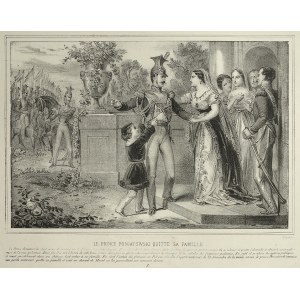 Kníže Joseph Poniatowski Loučení s rodinou Bes et Dubreuil 1825