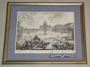 PIRANESI Giovanni Battista (1720 - 1778)., Veduta della Basilica e Piazza di S. Pietro in Vaticano.