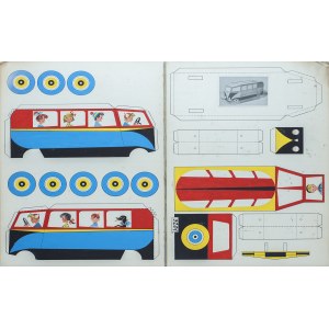 Autobus - projekt składanej zabawki, Biuro Wydawnicze Ruch, lata '70