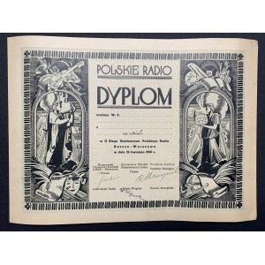 DYPLOM - Polskie Radio. Raszyn-Warszawa [1938]