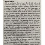 [Katalog] The Works of George Orwell in the Languages of Eastern Europe. London [1984]