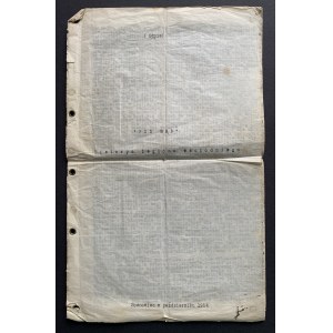 [Maszynopis] (Odpis) POD SAD. Historya legionu wschodniego. Sosnowiec w październiku 1914.