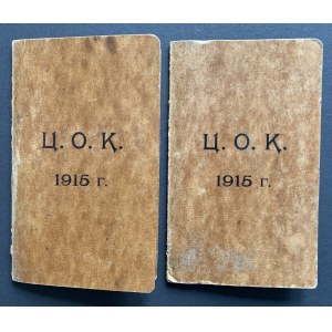 [HORSE PASSPORT] УДОСТОВѢРЕНІЕ № 2401 and № 2402 [CERTIFICATES] Warsaw [1915].