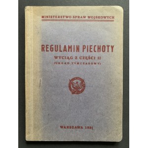 Infantry regulations. Excerpt from part II. Warsaw [1931].