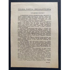 POLSKA PARTJA SOCJALISTYCZNA. Warszawski Okręgowy Komitet Robotniczy PPS [21 maja 1917]