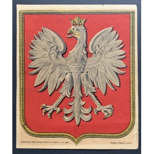 [GODŁO]. Biały Orzeł w koronie na czerwonej tarczy. Kraków [1939]