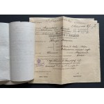 [LOWICZ] Set of 5 Birth Certificates issued on the basis of Metric Books. [1897-1910]