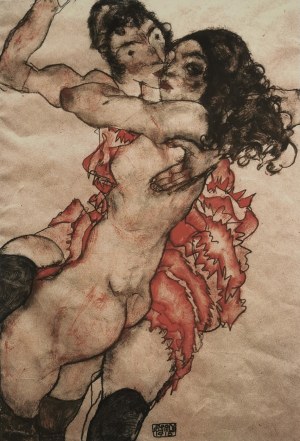 Egon Schiele (1890-1918), Dwie dziewczyny w objęciach