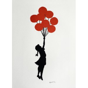 Banksy (geb. 1974), Mädchen mit Luftballons