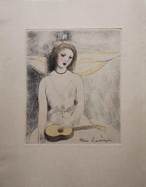 Marie Laurencin (1883-1956), Dziewczyna z gitarą, 1946