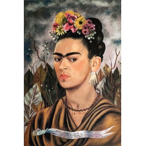 Frida Kahlo (1907-1954), Self-portrait with dedication to Dr. Eloesseu