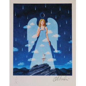 Rafal Olbinski (1943), Excursion sur une ile Inkograph A4 limited/paper