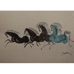 Józef Wilkoń (1930), Tabuľa koní s modrou
