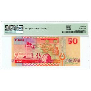Fiji 50 Dollars 2002 (ND) PMG 65 EPQ Gem UNC