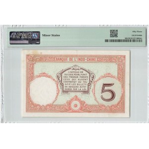 New Caledonia 5 Francs 1926 (ND) PMG 53