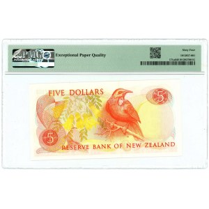 New Zealand 5 Dollars 1981 - 1985 (ND) PMG 64 EPQ Choice UNC