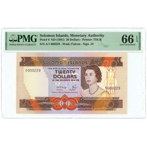 Solomon Islands 20 Dollars 1981 (ND) PMG 66 EPQ Gem UNC