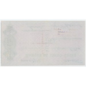 French Indochina Vietnam Banque de l'Indochine Cheque for 100 Francs Peking Beijing Agency 1923