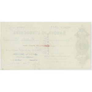 French Indochina Vietnam Banque de l'Indochine Cheque for 45 Francs Peking Beijing Agency 1924