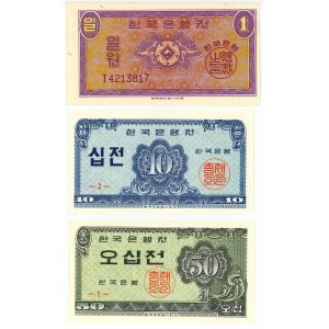 Korea South 10 - 50 Jeon - 1 Won 1962