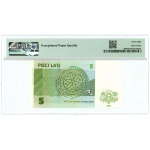 Latvia 5 Lati 2001 PMG 68 EPQ Superb Gem UNC