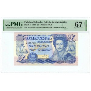 Falkland Islands 1 Pound 1984 PMG 67 EPQ Superb Gem UNC