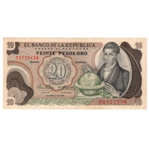 Colombia 20 Pesos 1966