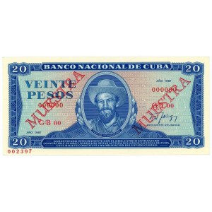 Cuba 20 Pesos 1987 Specimen