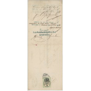 Austria - Hungary Romania Bill of Exchange for 600 Gulden 1877
