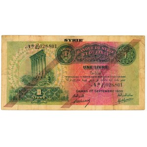 Syria 1 Livre 1939