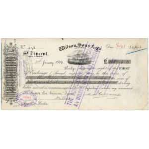 Cabo Verde Wilson, Sons & Co St Vicente Cape Verds Bill of Exchange for 2657.6.11 1918