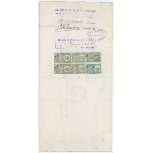Cabo Verde Wilson, Sons & Co St Vicente Cape Verds Bill of Exchange for 2657.6.11 1918