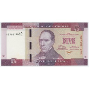Liberia 5 Dollars 2016