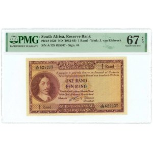 South Africa 1 Rand 1962 - 1965 (ND) PMG 67 EPQ Superb Gem UNC