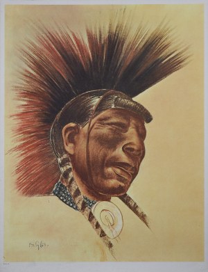 Bolesław CYBIS (1895-1957), Timeless Ritual - Taos Tribe, 1970