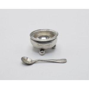 Salt shaker with spoon