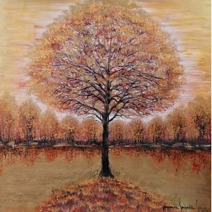 Mariola Swigulska, The golden tree of happiness, 2022