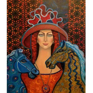 Krystyna Ruminkiewicz, Taka mit einem Pferd und einem blauen, 2023