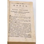 KODEX NAPOLEONA Księga 1-3 [komplet w 1 wol.] wyd. 1 z 1810r.