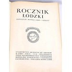 ROCZNIK ŁÓDZKI.T.2.1931, piękny egz. półskórek