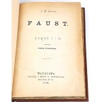 GOETHE- FAUST první polský překlad celku, 1880