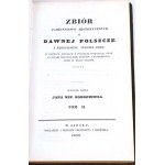 NIEMCEWICZ - Zbiór PAMIĘTNIKÓW HISTORYCZNYCH O DAWNEJ POLSZCZE 1838 vol. 1-4. Nesignovaná vazba Antoni Oehl