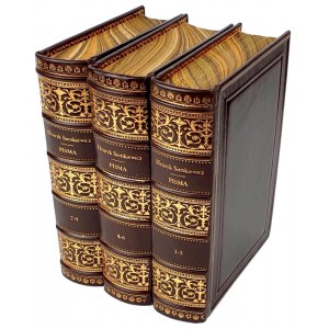 SIENKIEWICZ - OGNIEM I MIECZEM t. 1-9 [komplet w 3 wol.]. Pierwsze wydanie ilustrowane!