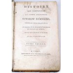 [HISTORIA KAMPANII HRABIEGO ALEKSANDRA SUWOROWA-RYMNIKSKIEGO] HISTOIRE DES CAMPAGNES DU COMTE ALEXANDRE SUWOROW RYMNIKSKI wyd. 1799