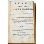 SKRZETUSKI- PRAWO POLITYCZNE NARODU POLSKIEGO T. 1-2 (komplet w 2 wol.). wyd. 1782-4