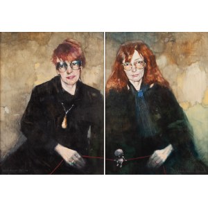 Jerzy Duda-Gracz (1941 Częstochowa - 2004 Łagów), Portraits of Anna and Maria Bojarski - diptych, 1998