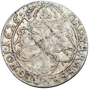 Polen, Sigismund III., Krone, Sixpence 1626, Männer. Krakau