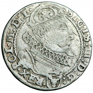 Poľsko, Žigmund III., koruna, šesťpenca 1626, muži. Krakov